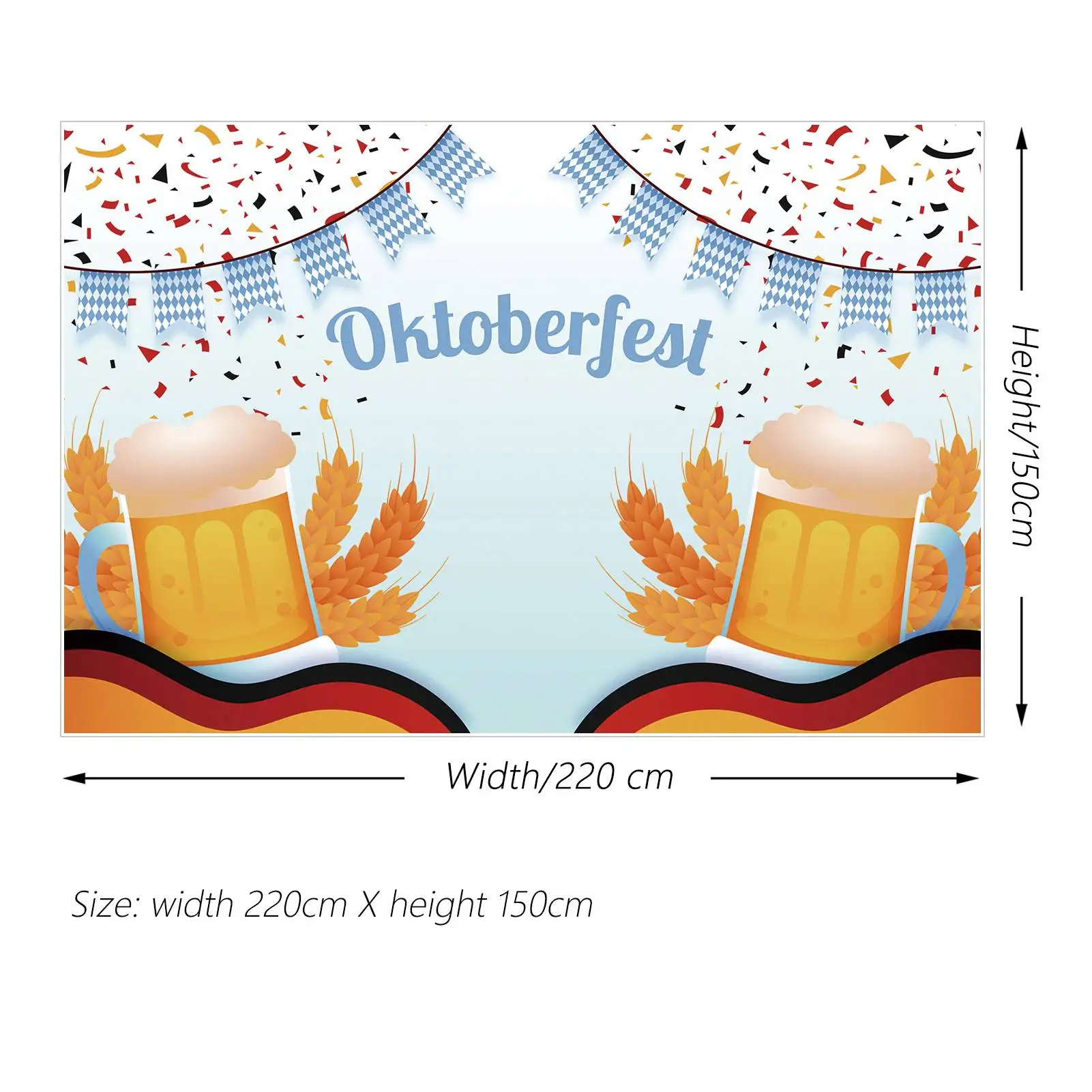 Декорации MOON.QG, баннер на Октоберфест, фестиваль пива, фотография, фотография, знак, Пшеничное стекло, синие ленты, настенные украшения, реквизит