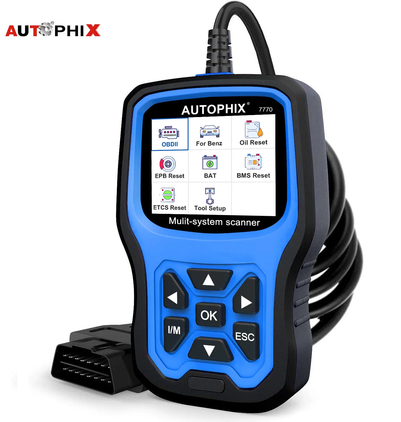 

AUTOPHIX 7770 OBD2 Scanner For Mercedes Benz Full System Diagnosis ABS Bleeding D-P-F SAS TPMS EPB Oil Reset Car Diagnostic Tool