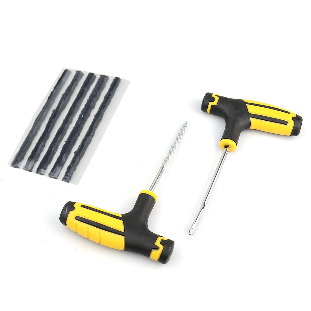 

Universally Car Tubeless Tyre Tire Puncture Repair Plug Repairing Kit Needle Patch Fix Tool Useful Set for Cars