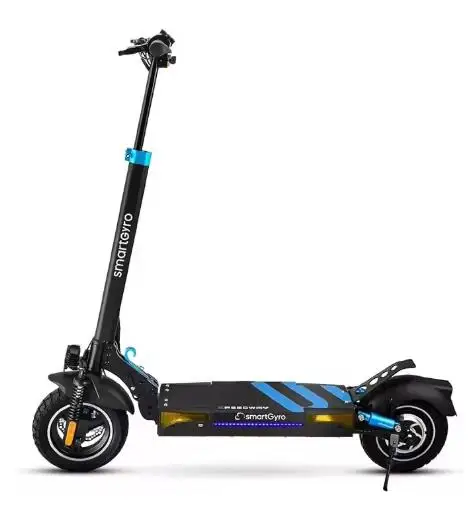 Electric Scooter 48V, 800 W Pot. Max. Battery, 13Ah Battery, 50 Km Autonomy, 10 Inch Dual Grip Wheels, Suspensions, black/ blue