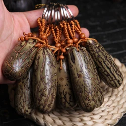 1Pc Natural Thousand Eyes Bodhi Keychain Wallets Handbag Charm Exorcise Evil Spirits Prayer Amulet Fashion Accessories