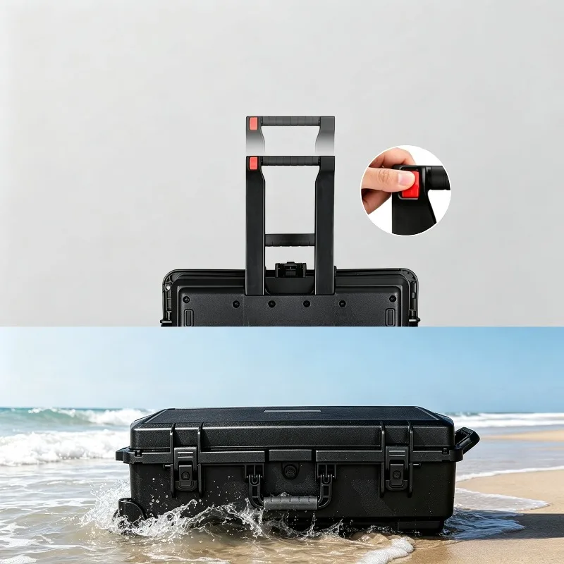 Large-sized Instruments Box Waterproof Anti-collision Organizer Box Sponge Lining Trolley Suitcase Safety Protection Tool Boxes