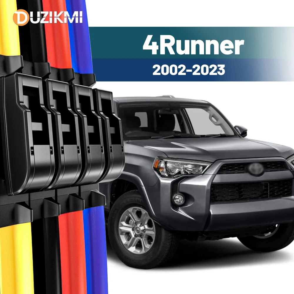 Für Toyota 4Runner 2002-2023 2013 2014 2015 2016 2017 2018 2019 2020 2021 2 stücke Frontscheibe Scheibenwischerblätter Rot Blau