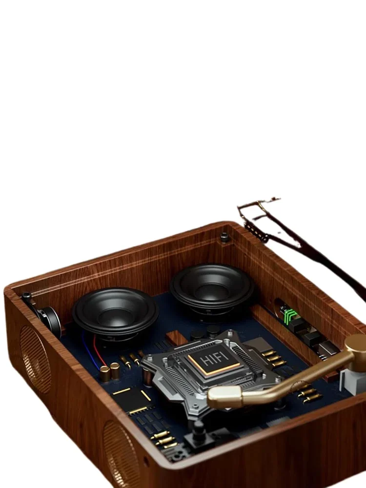 

Ретро-проигрыватель компакт-дисков, музыкальный альбом, портативный аудиоплеер с Bluetooth, подарок для любителей музыки