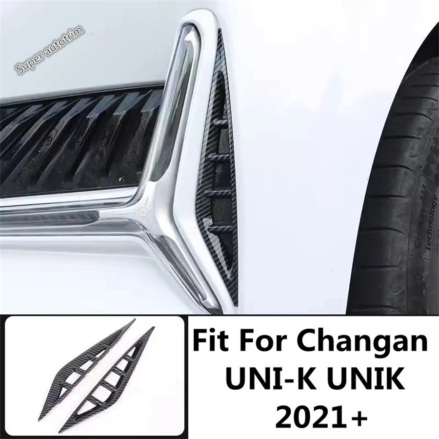 

Front Fog Light Lamp Eyelid Eyebrow Decorative Cover Trim For Changan UNI-K UNIK 2021 - 2024 Chrome / Carbon Fiber Accessories