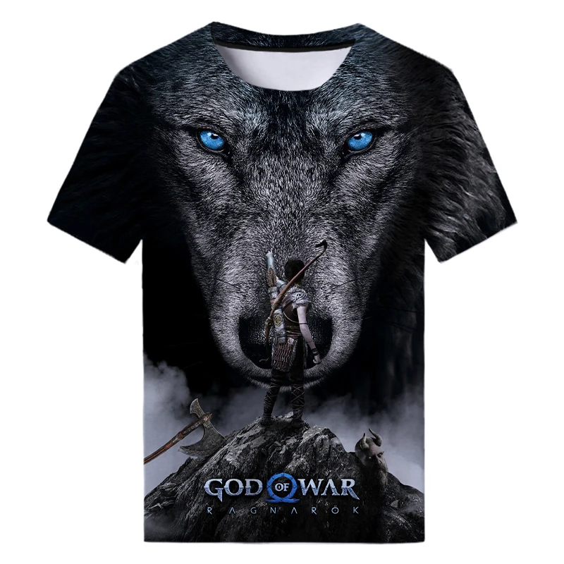 Summer God of War Ragnarok T-Shirts Game 3D Print Streetwear Men Women Casual Fashion Oversized T Shirt Kids Tees Tops Clothing