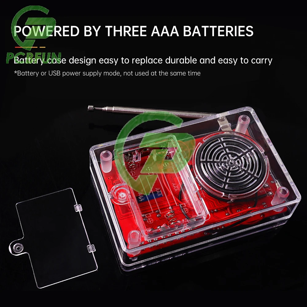 DIY FM Radio Electronic Kit 87-108MHZ RDA580 Soldering Project Practice Welding Parts Kit for Electronic DIY Enthusiasts