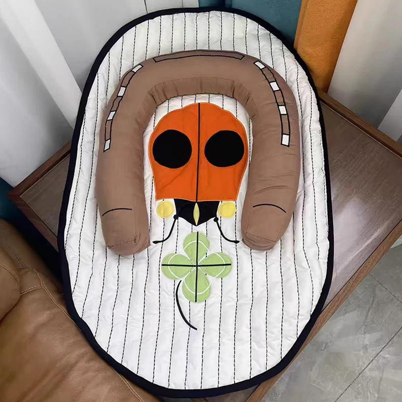 

Pure Cotton Pet Play Mat Baby Tummy Time Mat Furry Kids Plang Nook Cling Pad Soft Le Pattern Home Textile Floor Mat