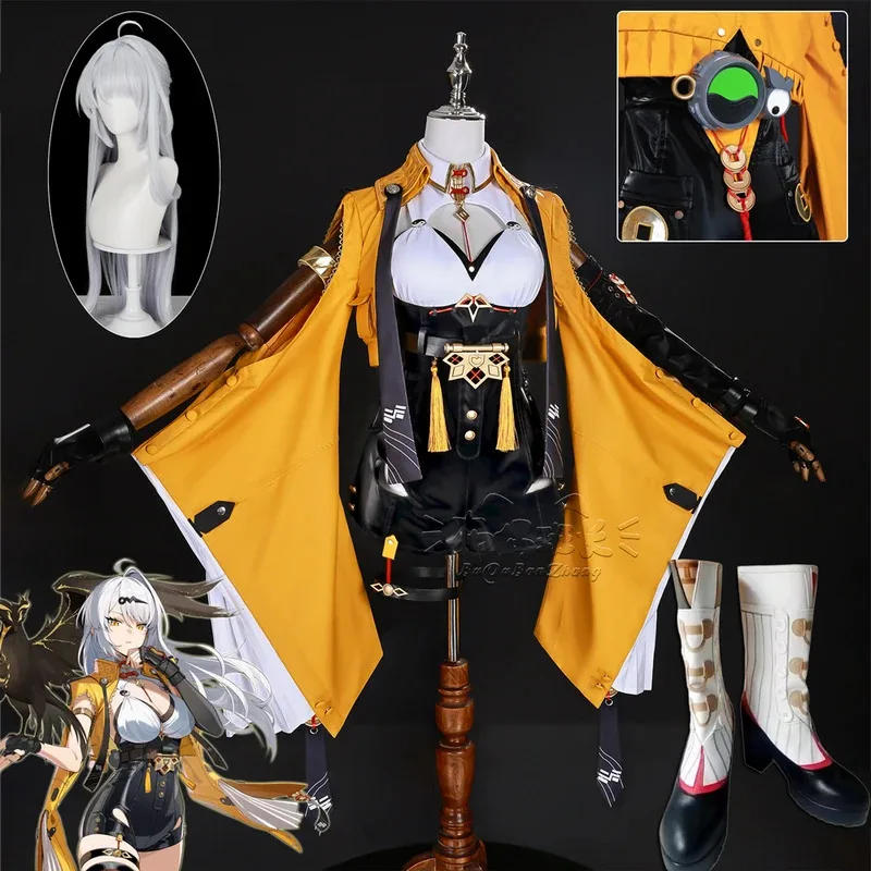 Zizi 2025 لعبة Zenless Zone Zero Yixuan أزياء تنكرية بذلة معطف مجموعة كاملة ZZZ Yi Xuan شعر مستعار أحذية كرنفال حفلة الهالوين Un