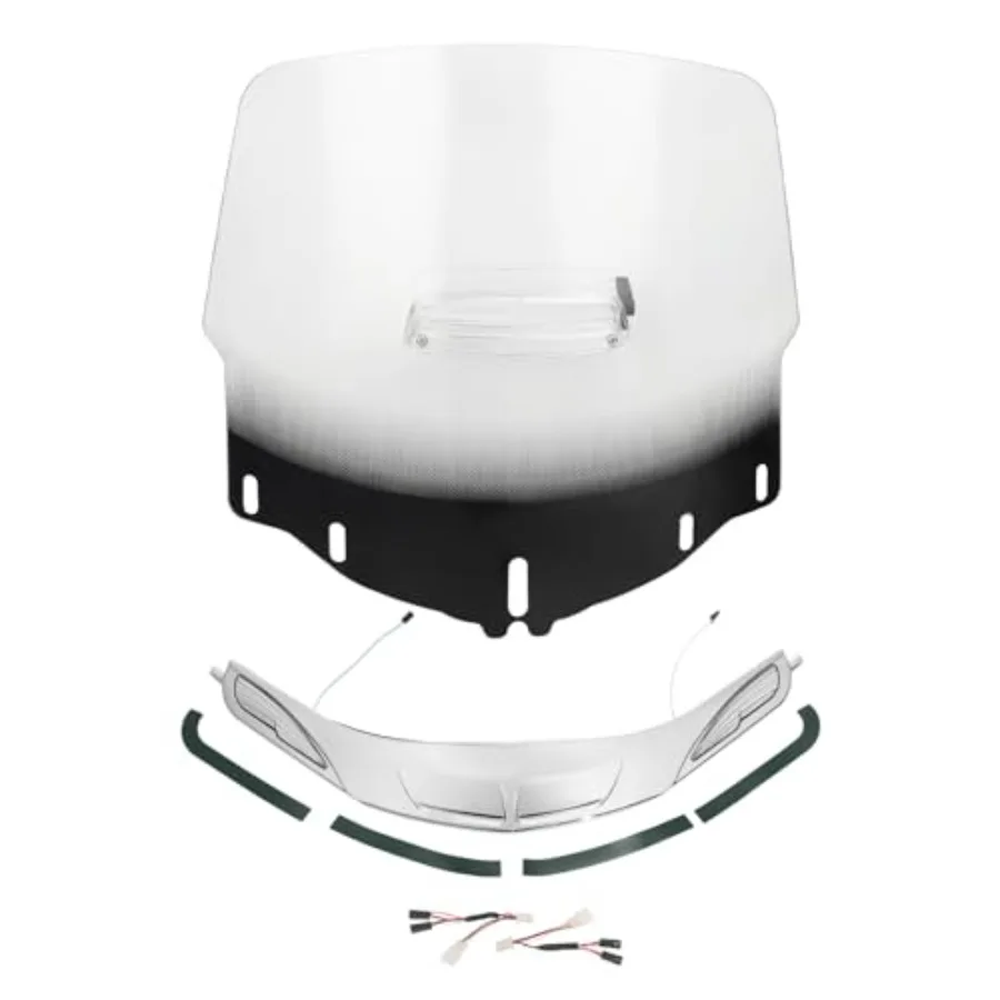 Parabrisas De motocicleta con embellecedor De ventilación De aire con luz para Honda Goldwing GL1800 20012017 modelo aerodinámico mejorado De