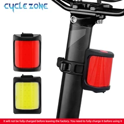 COB Bicycle Tail Lights USB Rechargeable LED Bike Warning Back Rear Lights for Night Riding Easy to Install Bicycle Accessories