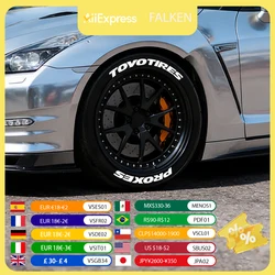 4 Sets For 4 Wheels Letters Tire Car Stickers Universal 3D Auto Motorcycle Water proof Decals Styling In-One-Piece Stickers