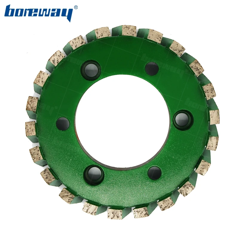 Boreway 1PC D100*20T*50H CNC Standard Stubbing Wheel Diamond Grinding Wheels For Polishing Granite Marble Calibrating Stone Slab