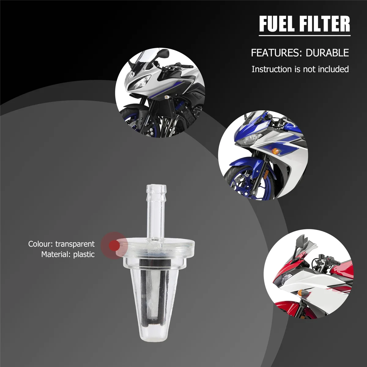 1 pz universale moto ad angolo retto filtro carburante in linea 1/4 pollici 6mm tubi flessibili per KAWASAKI Yamaha