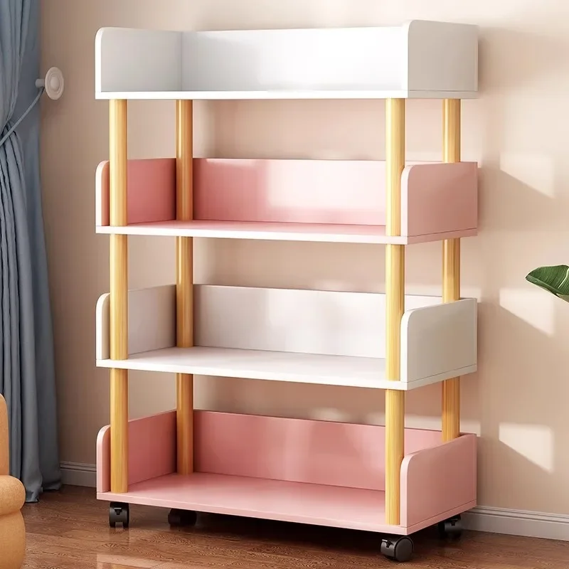 

Shelf storage rack Floor-to-ceiling bookshelf Integrated shelf Movable living room wall storage rack Shelf Simple snack rack