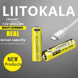 1-24pcs LiitoKala USB-T36 1.5V AA 2400mAh rechargeable li-ion battery for remote control mouse small fan Electric toy battery