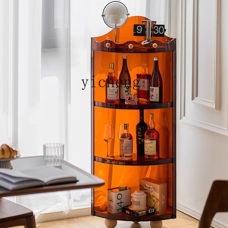 

XL acrylic wall corner shelf floor-to-ceiling bookcase living room triangular cabinet bedroom retro corner cabinet