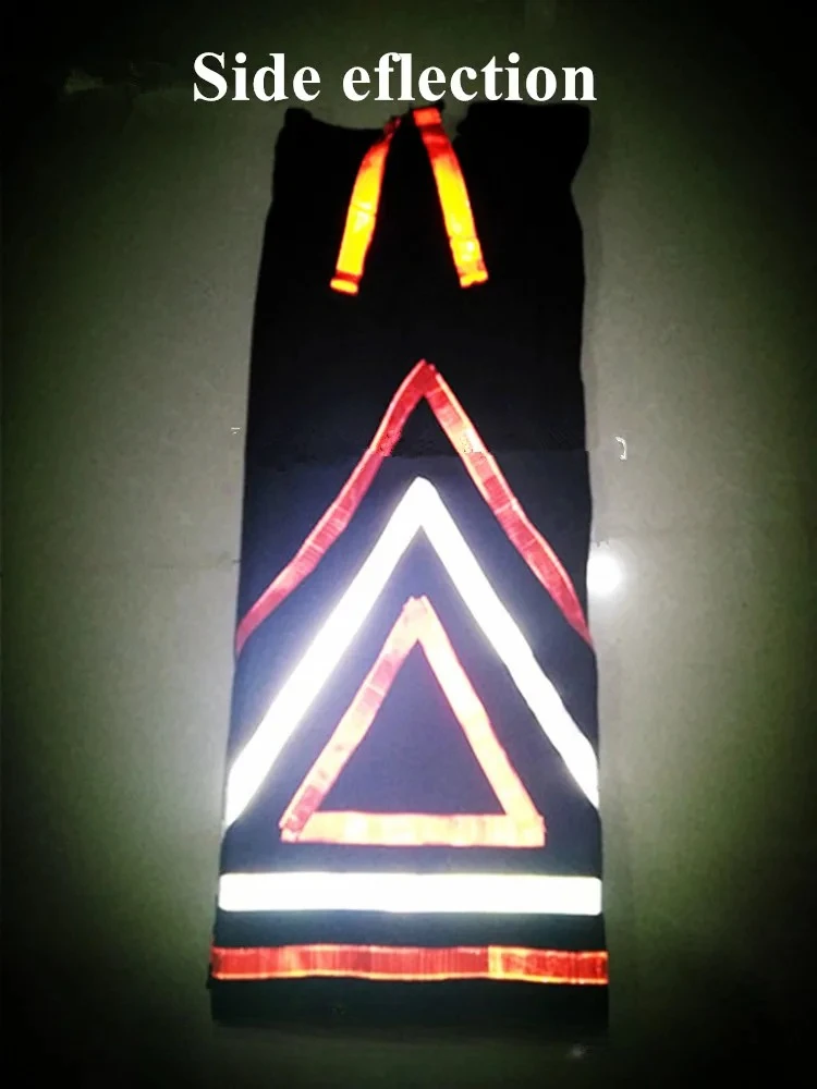 

Ghost Step Dance Pants Multi Triangle Pattern Men Ghost Dancing Pants Luminous Reflective Pants Dancing Straight-leg Trousers