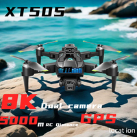 New XT505 Drone 8K HD WIF GPS 5G Wifi 360° bstacle Avoidance Brushless Motor Foldable Quadcopter RC Drone Toy Gift Remotely cont