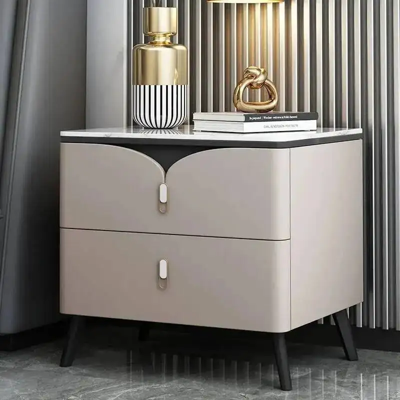 Bedside Small Bedroom Modern Multifunction Luxury Tables Mute Bedside Tables Center Storage Petit Meuble Home Furniture FY20XP