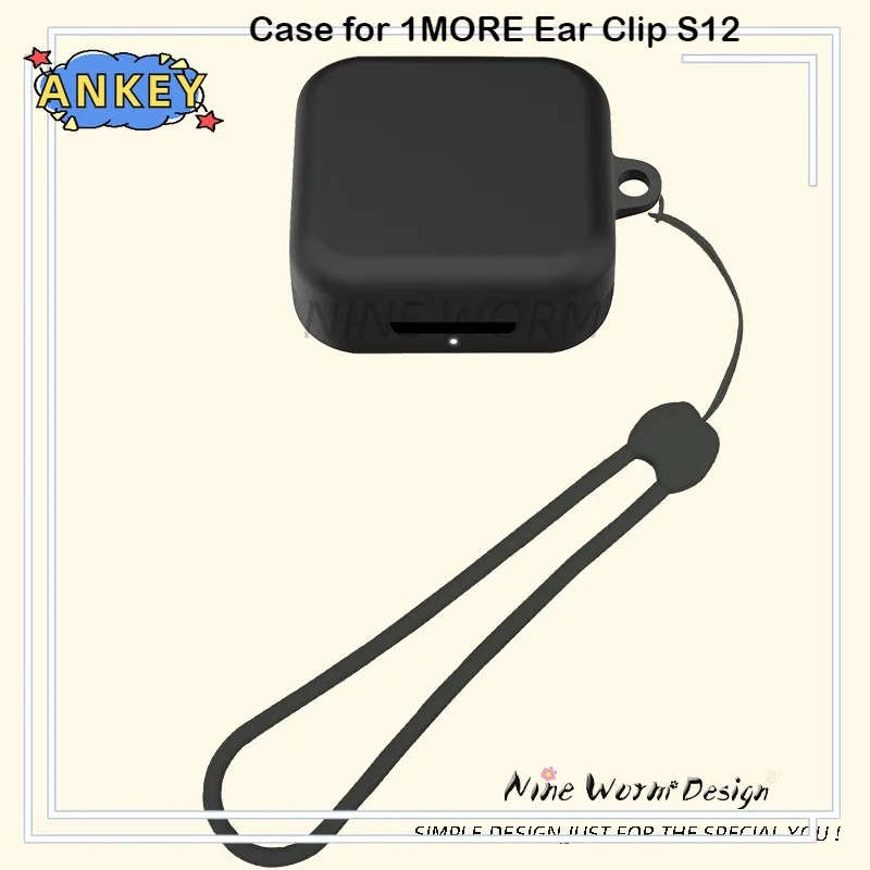 for 1MORE Ear Clip S12 Protective Case Lanyard Soft Cover Shells Washable Housing Anti Dust Sleeve Hand Rope Strap Accessories