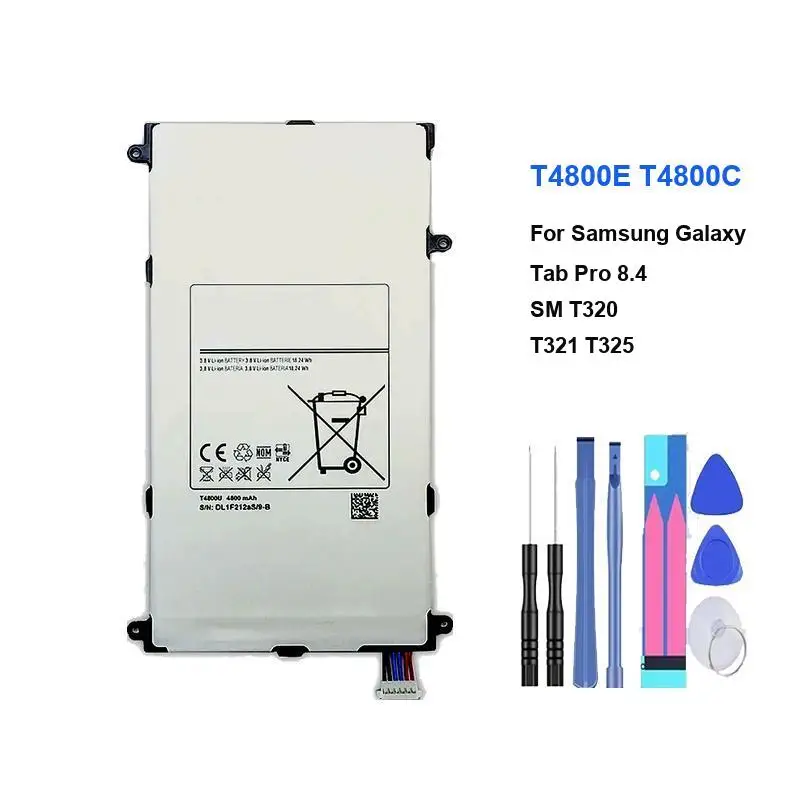 

Tablet Battery For Samsung Galaxy Tab Pro 8.4 SM-T320 T320 T321 T325 T4800E T4800C Top Quality Batteria with Tools Track Code