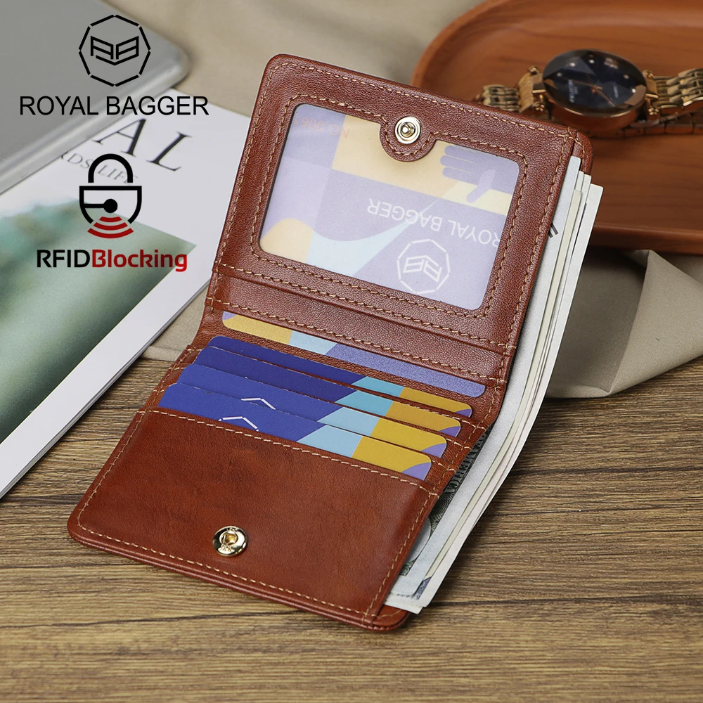 

Royal Bagger RFID Vintage Genuine Leather Bifold Wallet for Men – Slim & Simple Card Holder 3122