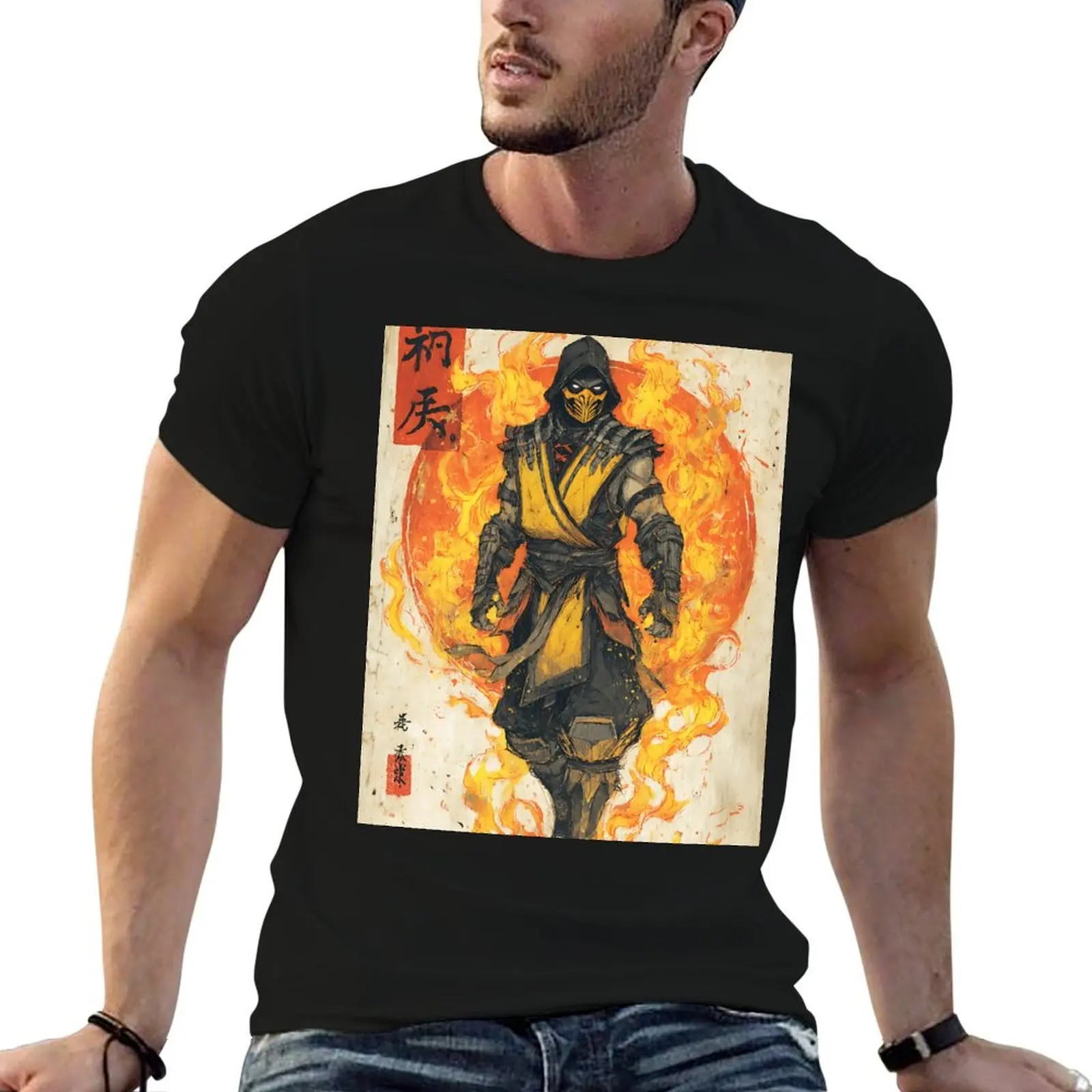 

Hellspawn Scorpion Mortal Kombat T-Shirt funny t shirts man anime t shirts oversize T-Shirt