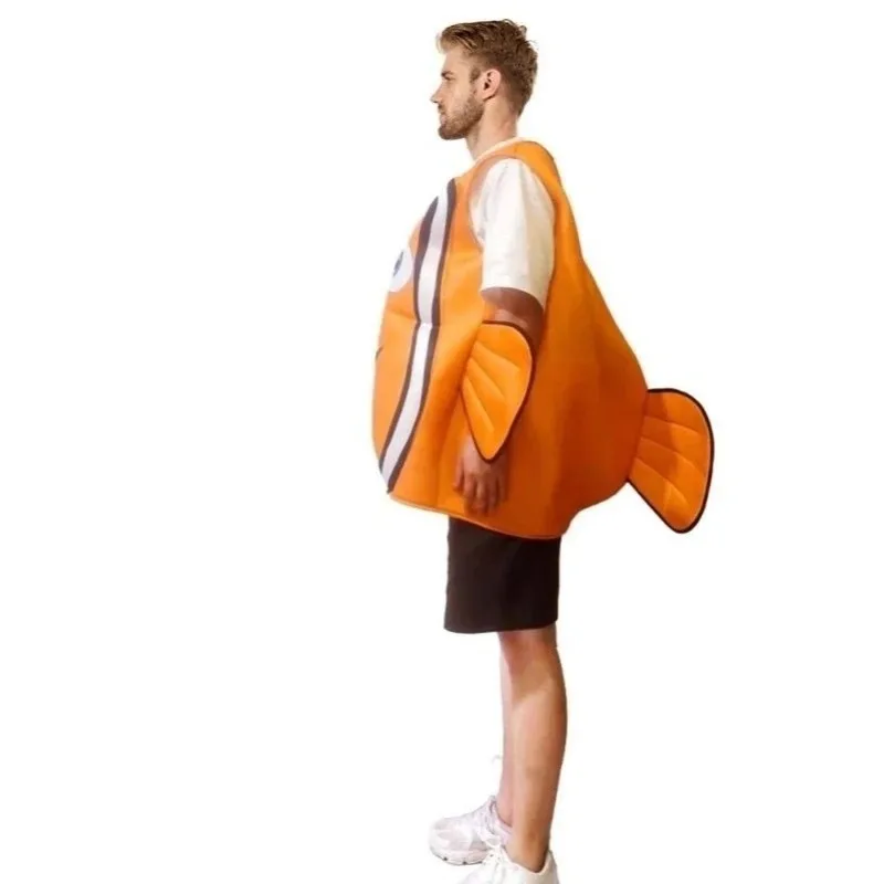 Adult Sponge Jumpsuit Animal Cospaly Clownfish Nemo Costume Anime Nemo And Dory Clown Fish Cosplay Funny Costume For Women Men view 5