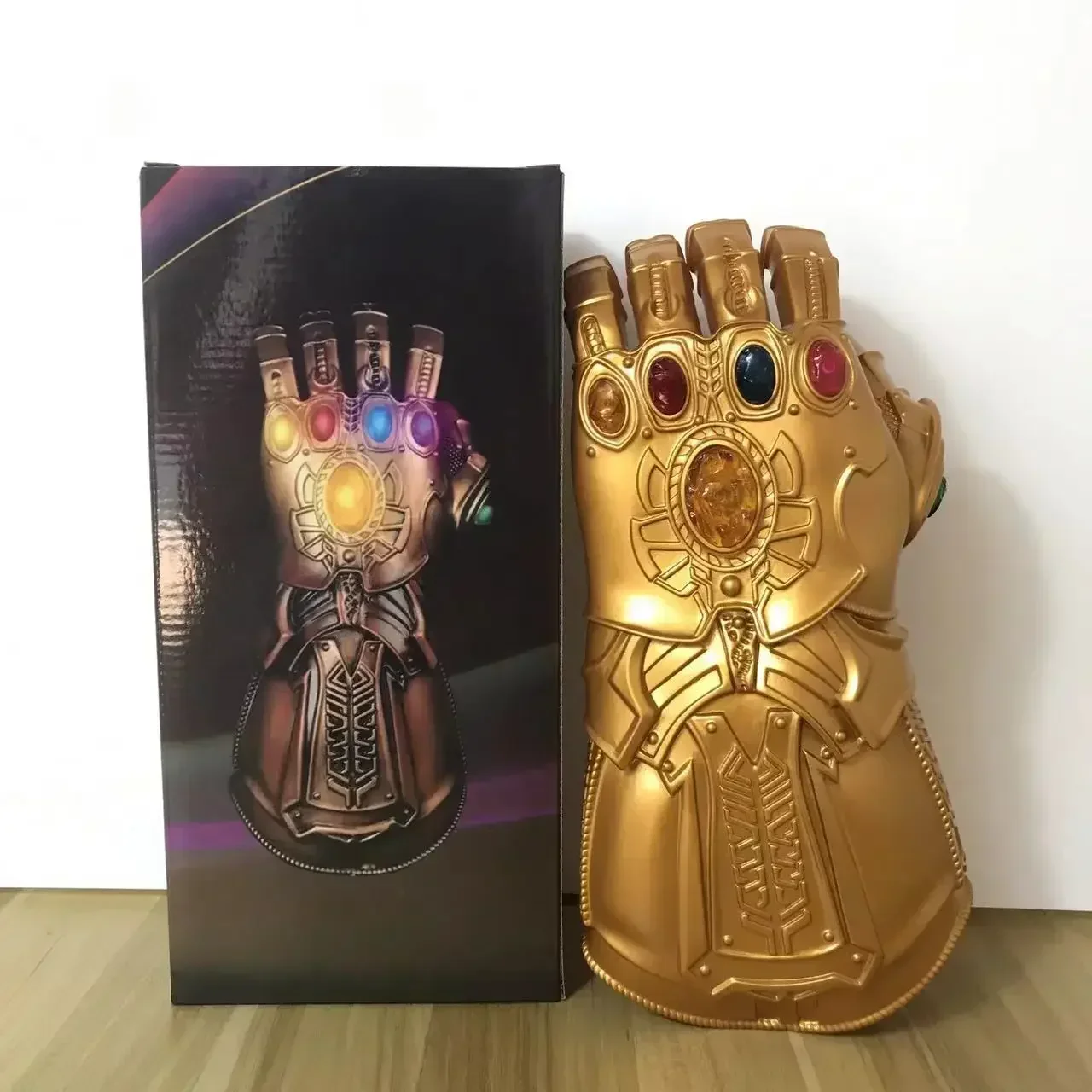 Superhero Infinity War Infinity Gauntlet LED Light Thanos Gloves Figure model Adult Cosplay Costume party stage show props toy