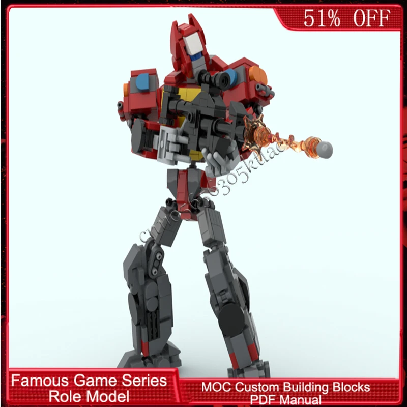 

338 PCS Popular Game Character Series Bolt Launcher MOC Customize Modular Building Block Brick Creative DIY Toy Birthday Gift