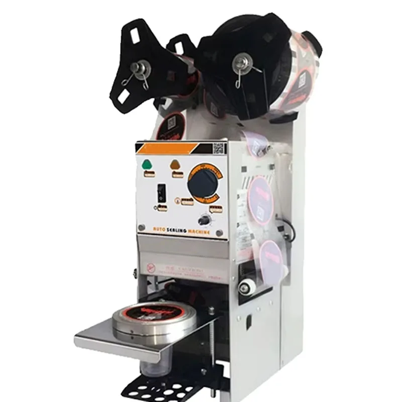 Commercial Automatic Sealing Machine 350W Milk Tea Cup Sealing Machine for Beverage Shop High Speed for 90mm 95mm Cups Sealer