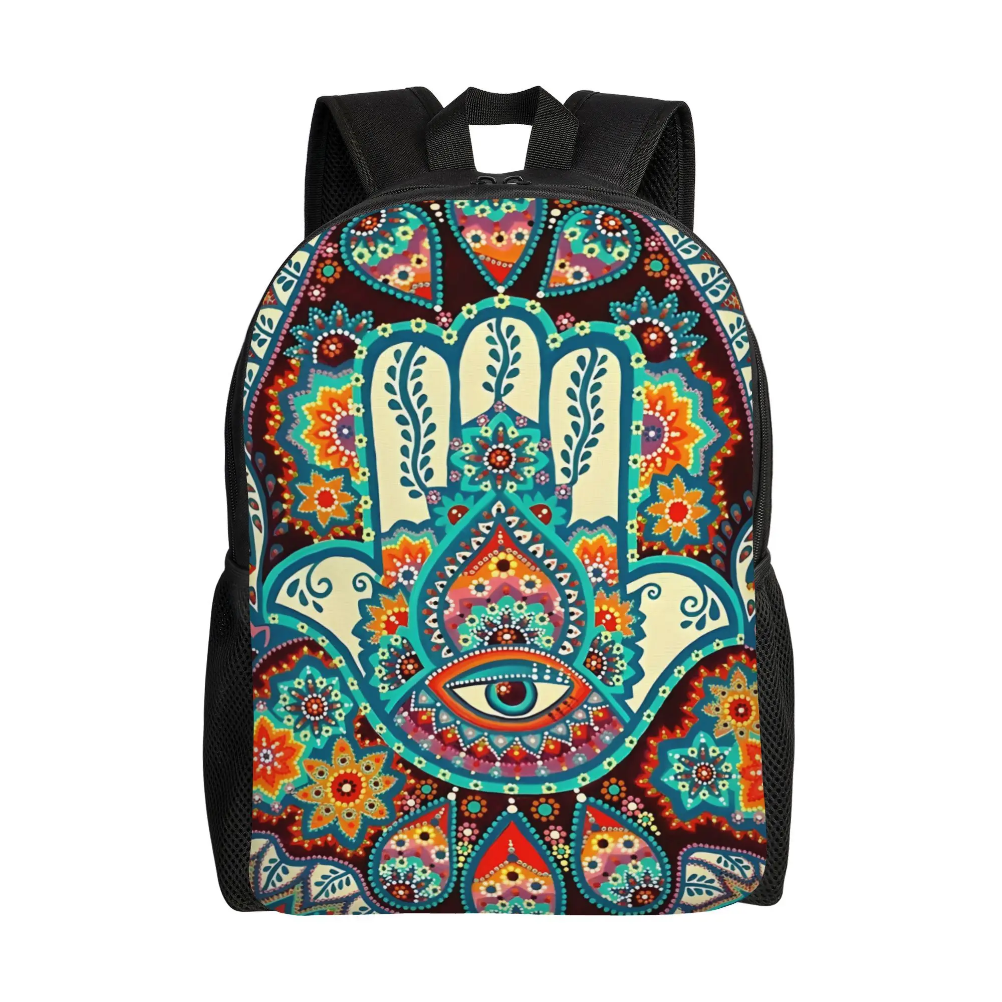 Hamsa Hand Backpack Student Boys Girls BookBag School Bag Computer Shoulder Bags