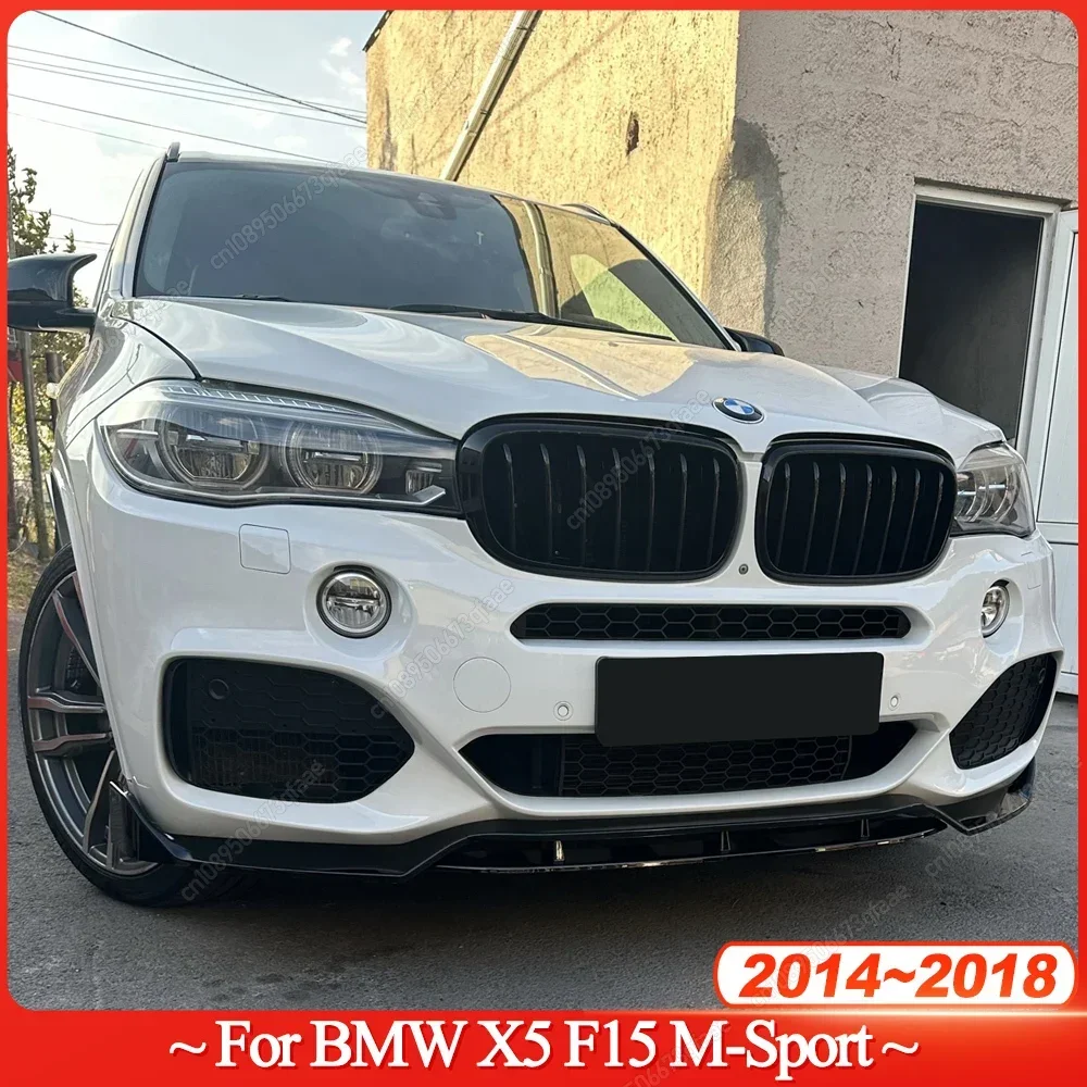 

4Pcs MP Style Car Front Bumper Splitter Lip Diffuser Gloss Black ABS BodyKit Spoiler Tuning For BMW X5 F15 M Sport 2014-2018
