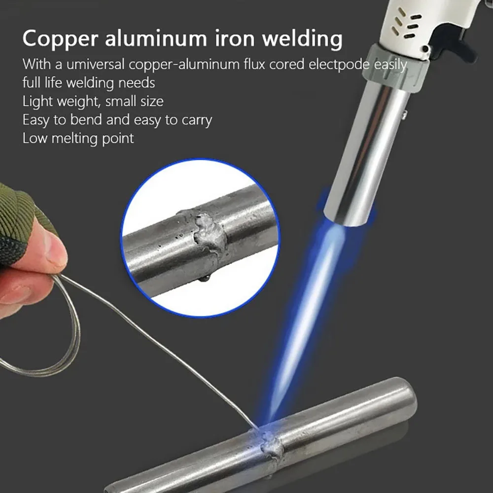 30/10PCS Low Temperature Aluminum Welding Rods Easy Melt Weld Bars Copper Cored Wire No Need Solder Powder Welding Wire Tool Kit