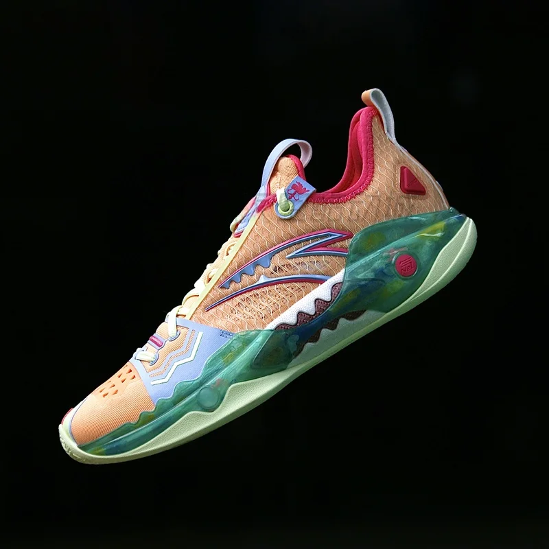 

Tidal Wave 5 pro Men's Low Top Baskeall oes o Absorption Peach Orange NITRO-TECHNOLOGY Eco-Friendly Artificial L...