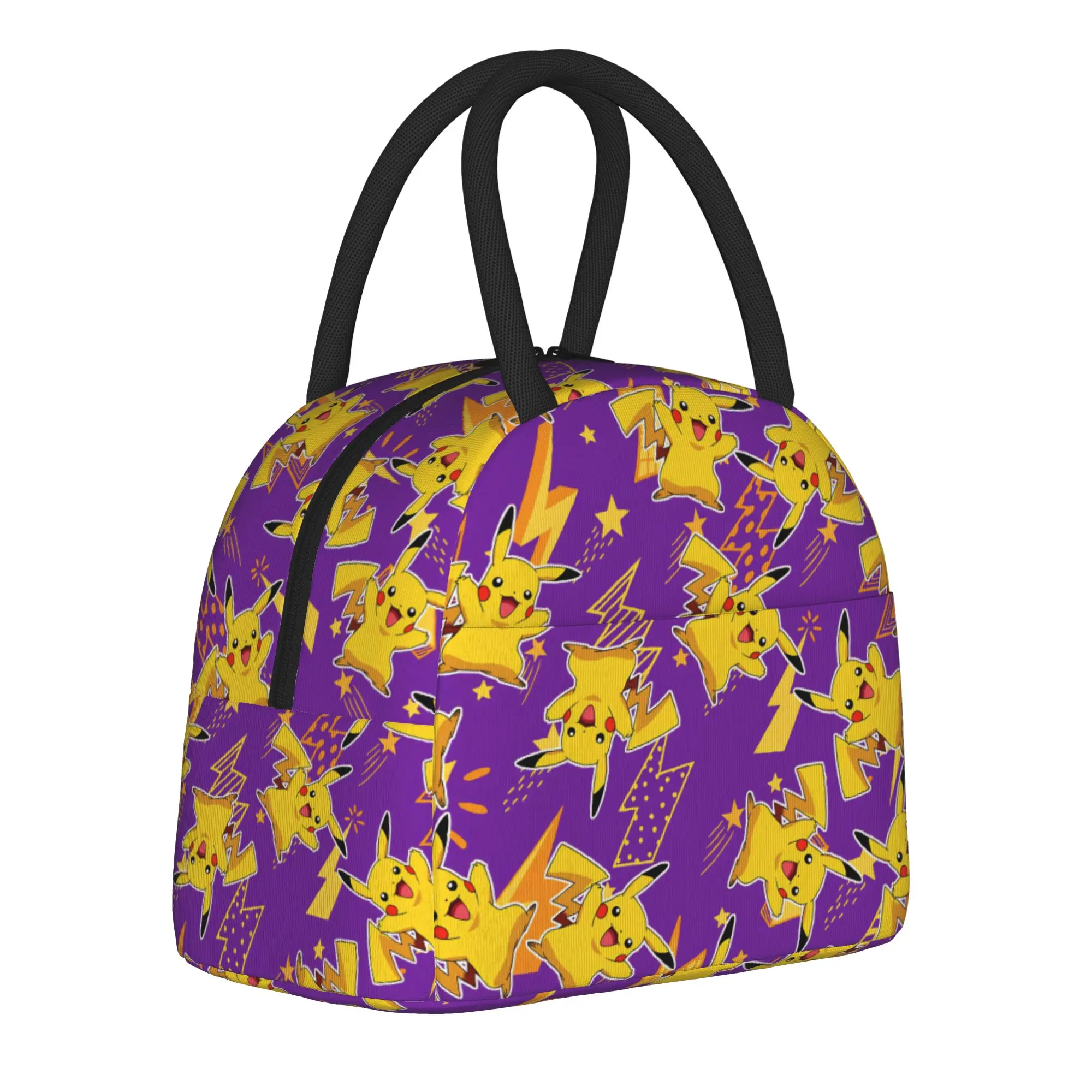 

Cute Pikachu Insulated Lunch Bag Cooler Bag Reusable,Meal Container Pokemon Portable Lunch Box Tote for Men Women School Picnic