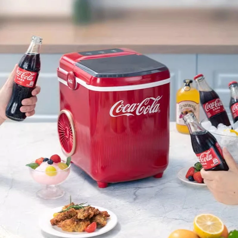 Ice Machine Automatic Cleaning, Quick Out of Ice Outdoor 10KG Home Small Dormitory Student Mini Automatic Ice Machine 220V