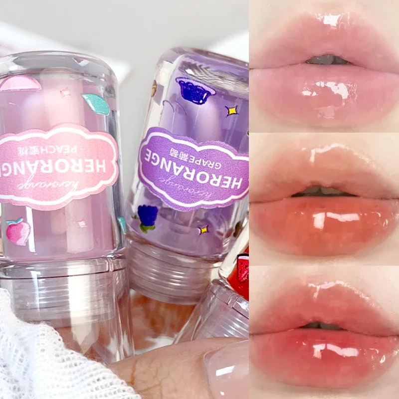 3 Color Jelly Fruity Lip Oil Lasting Moisturized Non Sticky Cup Sexy Water Glossy Liquid Lipstick Women Lip Care Makeup Cosmetic