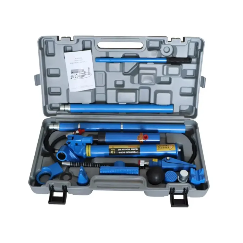 Zestaw do naprawy karoserii SXLL 10 ton, hydrauliczny podnośnik Porta Power z metalowym kufrem, certyfikat CE (kuferek z otworami wentylacyjnymi)