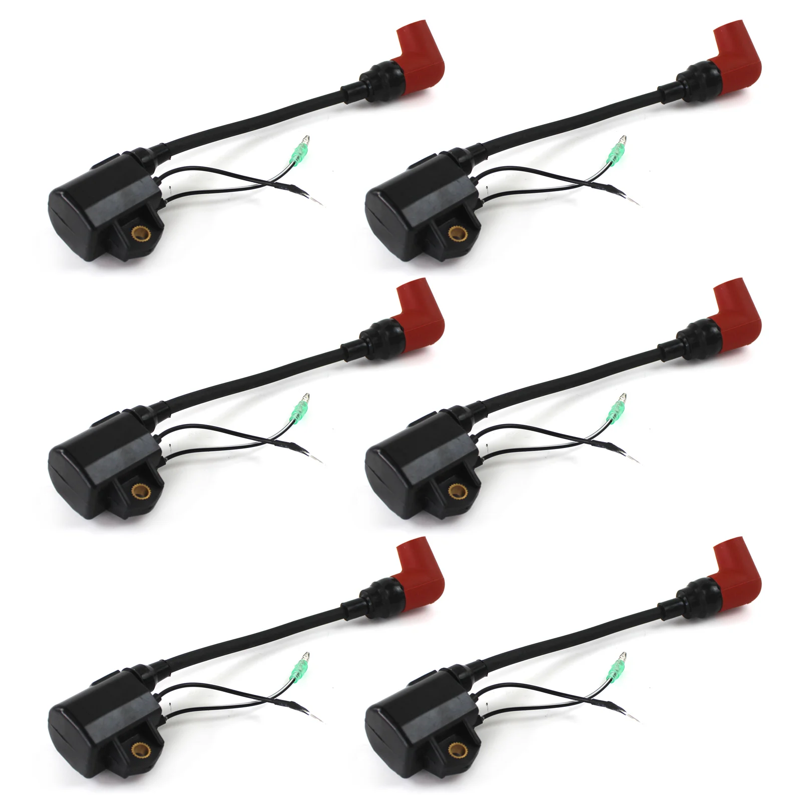 Bobine d'allumage robuste, 6 pièces, pour hors-bord Yamaha 100HP 115HP 130HP 140HP 150HP 175HP 200HP