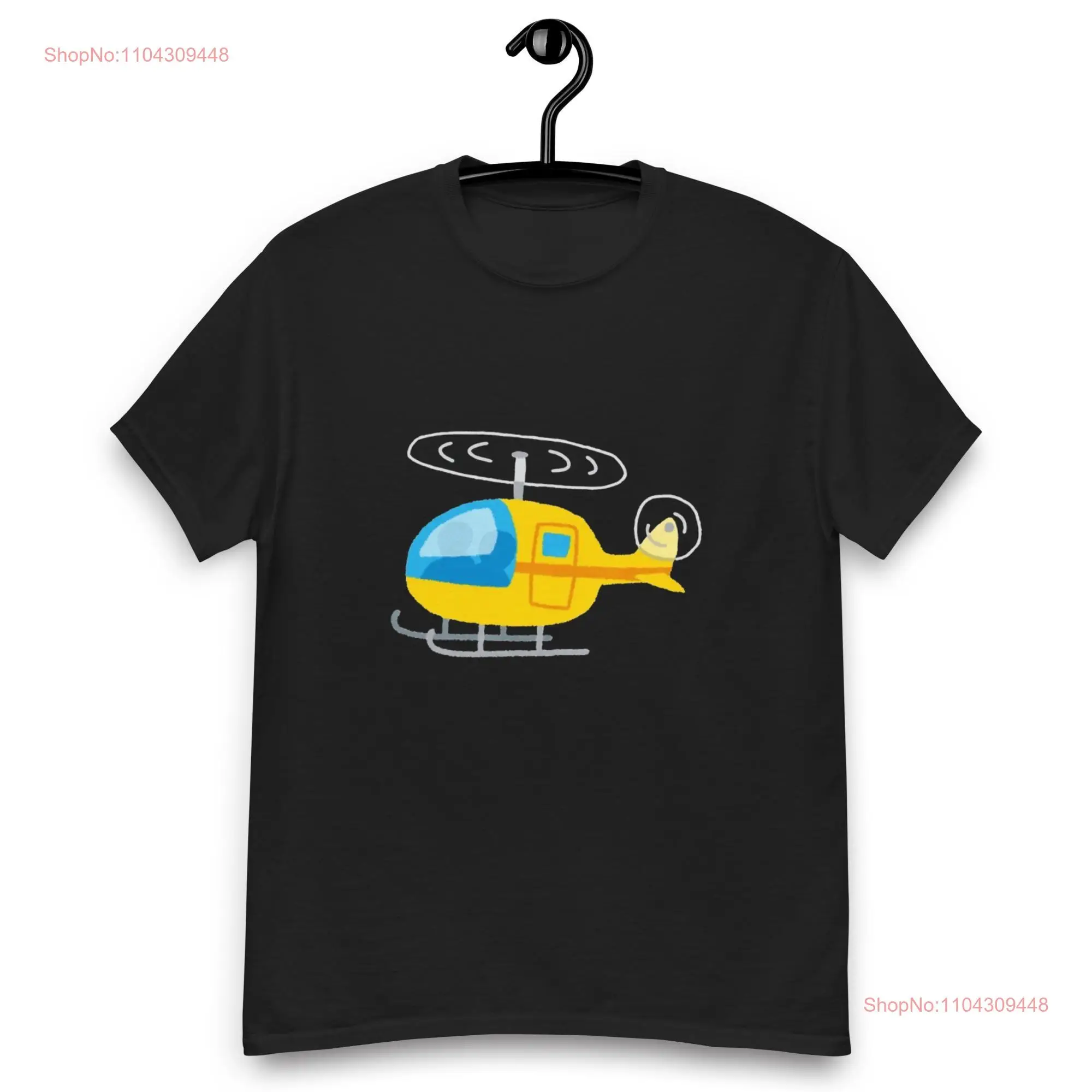 Cute Helicopter T Shirt for Kids Fun Aviation Design Perfect Little Pilots and Enthusiasts long or short sleeves