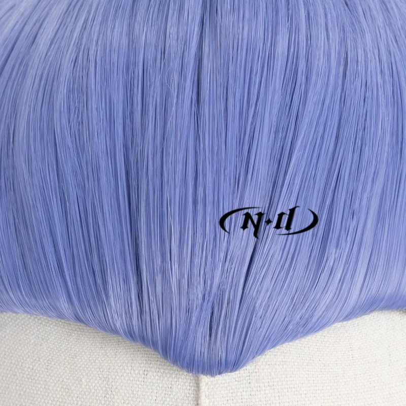 ND Ao Bing Cosplay Perücken Ne Zha Anime Cosplay Blaue Haarperücken Hitzebeständige Synthetik für Comic Con Coser Kostüm Mottoparty