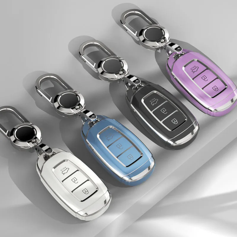 Fashion Soft TPU Car Key Case Full Cover Shell For Hyundai Santa I30 IX35 Encino KONA Solaris Azera Grandeur Elantra Accent Fe