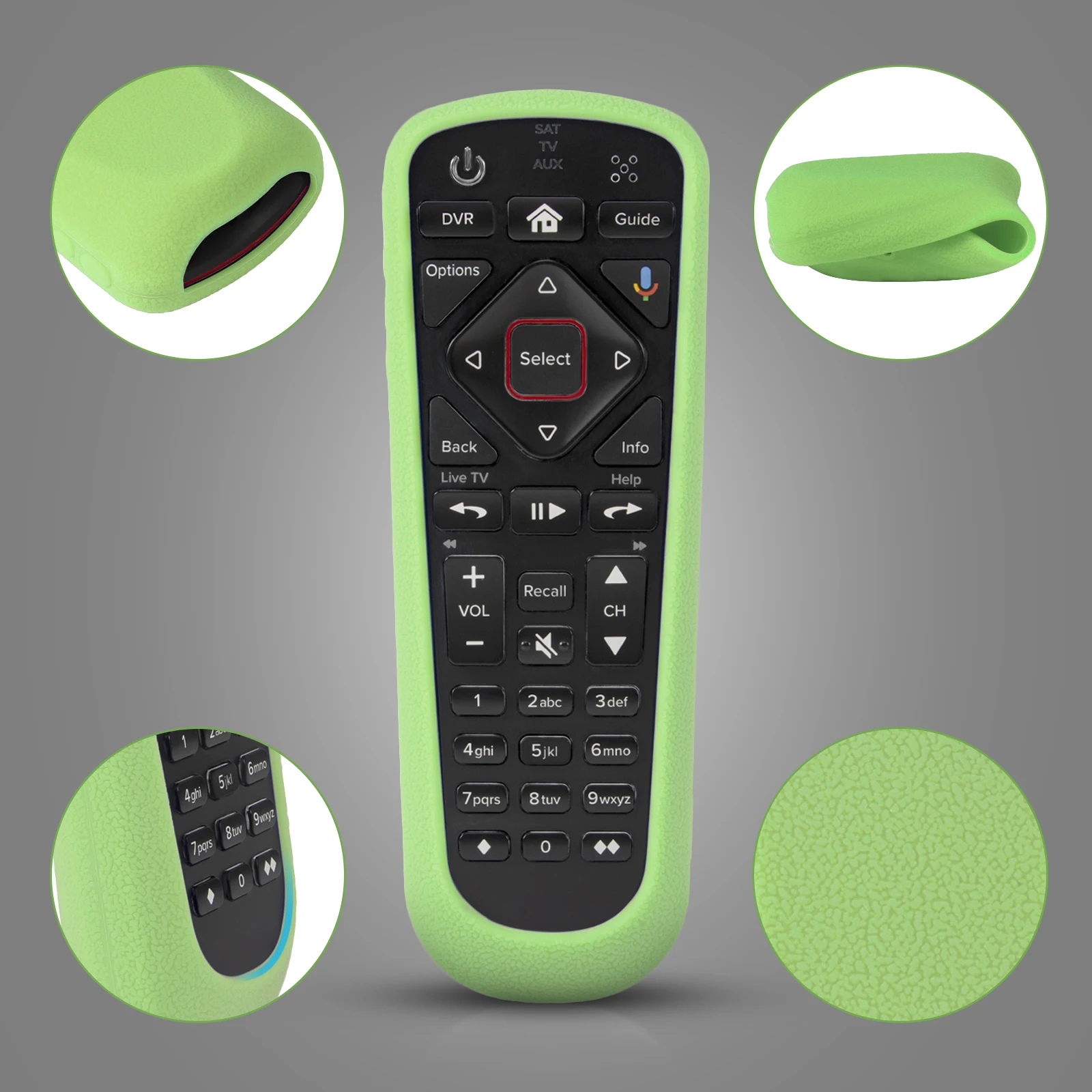 Tampas para rede de prato 54.0 funil família dvrs com tv sat aux controle remoto silicone proteção caso controle remoto