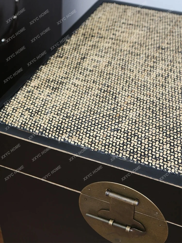 New Chinese Furniture Solid Wood Storage Box Sofa Side Table Storage Box