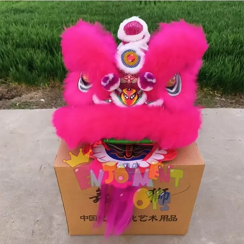 Traditional Chinese Lion Dance Head Prop High Quality Wool Material Colorful Options for Festival Performance Cultural