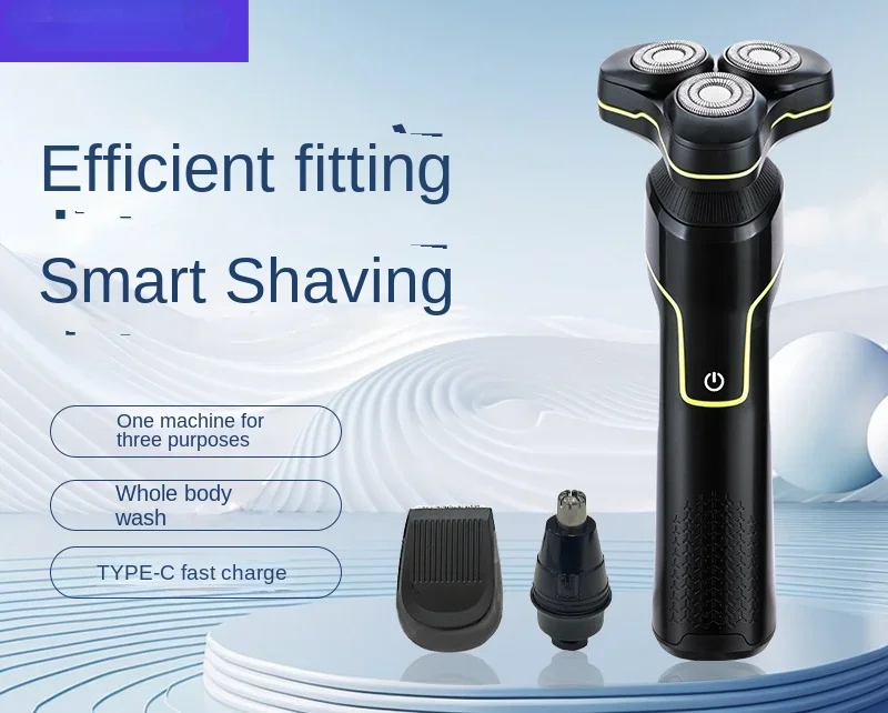 

Electric Razor Whole Body Waterproof Magnetic Cutter Head Three-in-one Razor Electric Razor