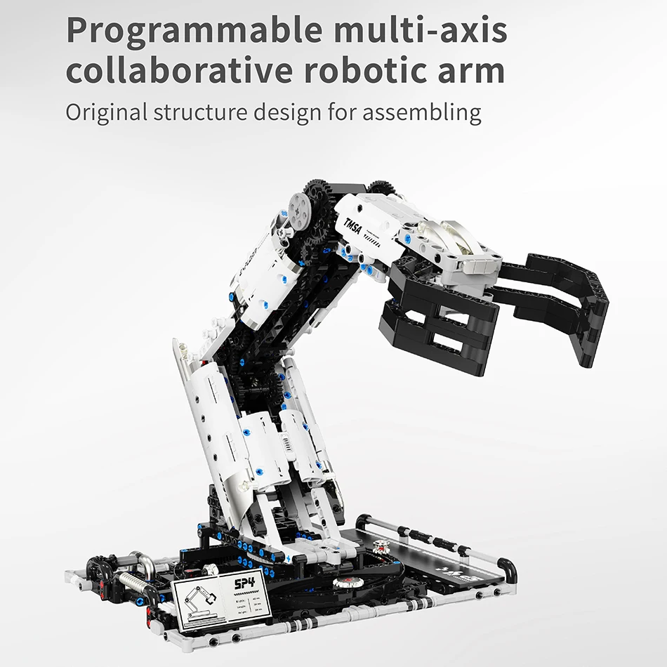 MOC Science Technical RC Robot Arm Model Building Blocks Bricks Kits APP RC Programming Educational Toys Children Birthday Gifts