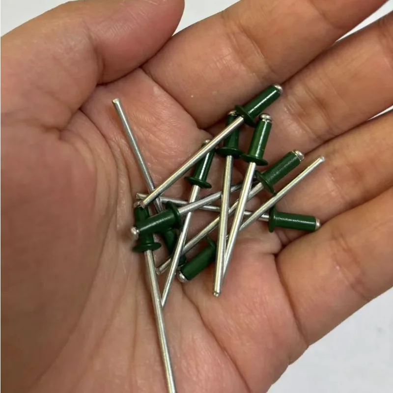 50PCS RAL6005 Green Lacquered Blind Rivets Aluminium Steel P
